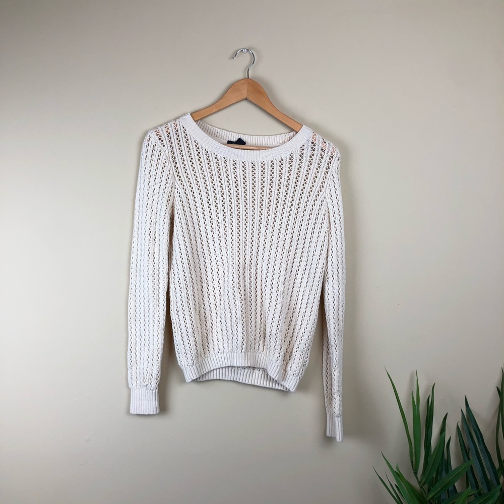 Loose-Knit Cream Sweater